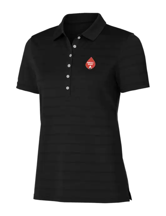 Callaway Womens Black Ventilated Polo w/Neill Gas Logo