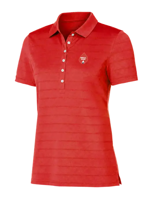 Callaway Womens Red Ventilated Polo w/Neill Gas Logo