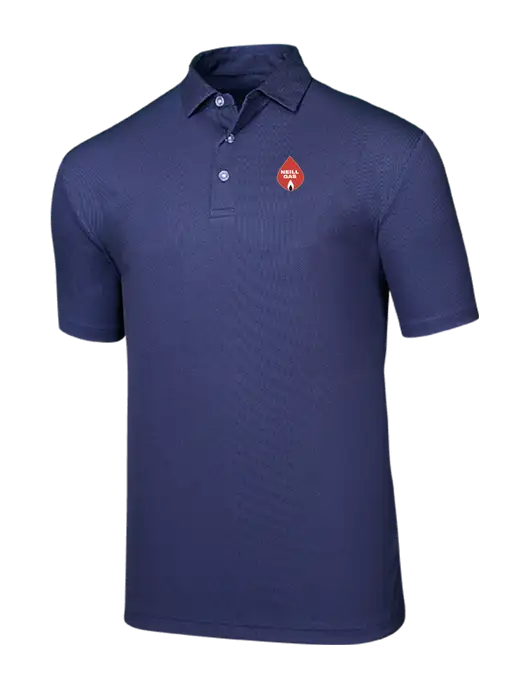 Callaway Birdseye Navy Polo w/Neill Gas Logo