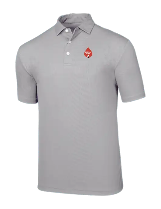 Callaway Birdseye Light Grey Polo w/Neill Gas Logo