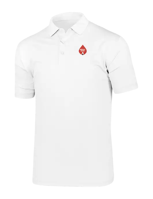 Callaway Vibrant Bright White Ventilated Polo w/Neill Gas Logo