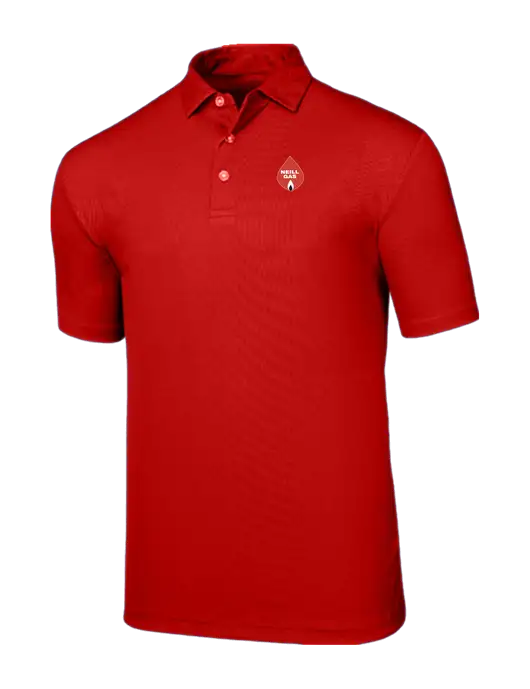 Callaway Birdseye Red Polo w/Neill Gas Logo
