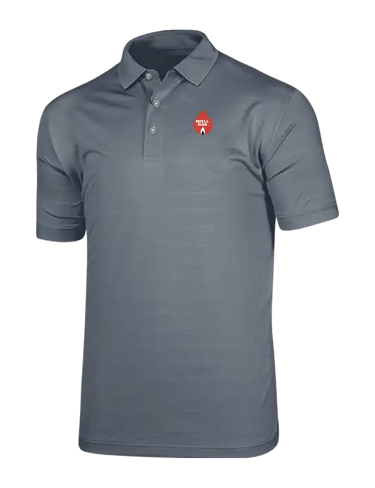 Callaway Vibrant Light Grey Ventilated Polo w/Neill Gas Logo