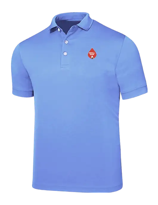 Callaway Ottoman Light Blue Polo w/Neill Gas Logo