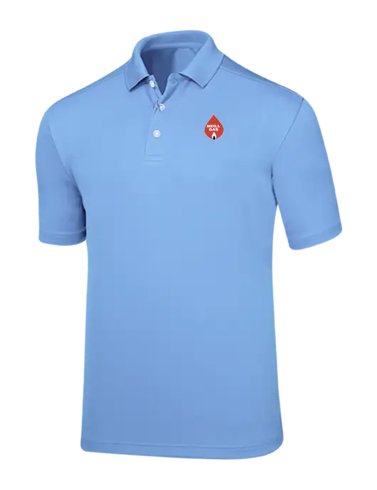 Callaway Core Light Blue Performance Polo w/Neill Gas Logo