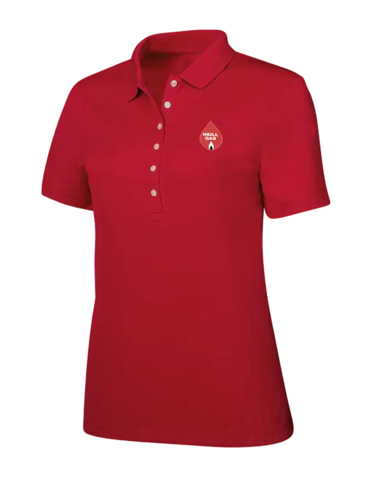 Callaway Womens Ottoman Red Polo w/Neill Gas Logo