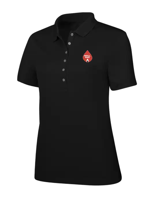 Callaway Womens Ottoman Black Polo w/Neill Gas Logo