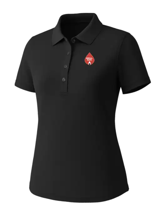 Callaway Womens Core Black Performance Polo w/Neill Gas Logo