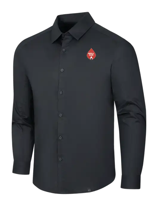 OGIO Black Commuter Woven Shirt w/Neill Gas Logo