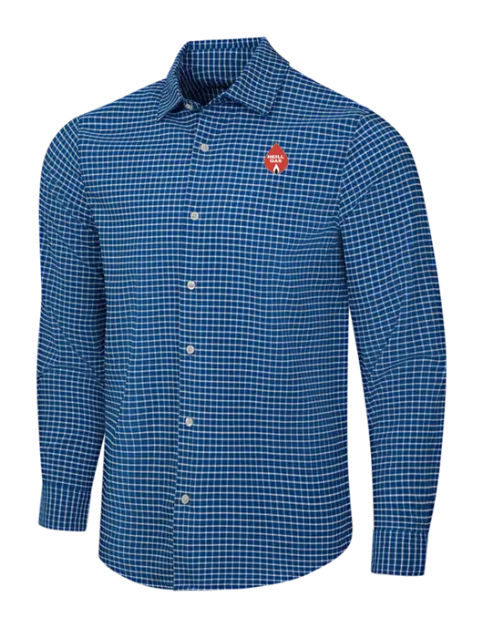 Navy/White City Stretch Shirt w/Neill Gas Logo
