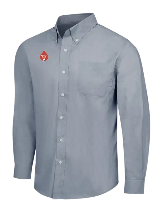 Navy Frost Crosshatch Easy Care Shirt w/Neill Gas Logo