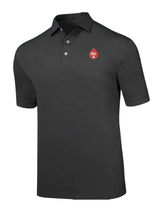 Callaway Black Fashion Tonal Polo w/Neill Gas Logo