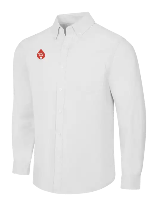 White SuperPro Oxford Shirt w/Neill Gas Logo