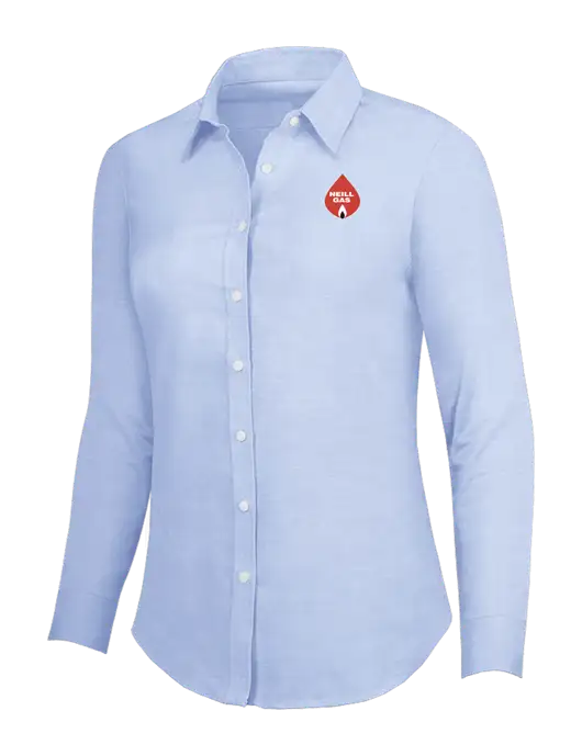 Light Blue Womens SuperPro Oxford Shirt w/Neill Gas Logo