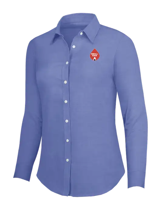 Navy Womens SuperPro Oxford Shirt w/Neill Gas Logo