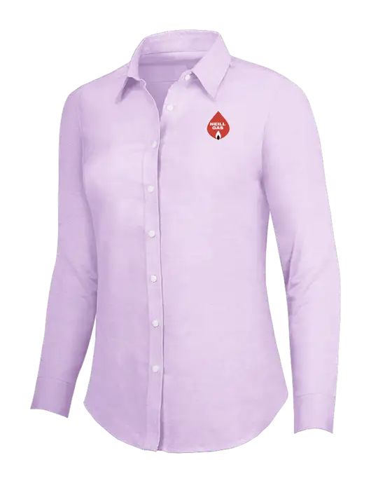 Soft Purple Womens SuperPro Oxford Shirt w/Neill Gas Logo