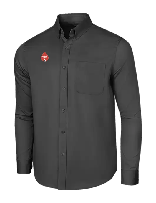 Long Sleeve Dark Grey Superpro React Twill Shirt w/Neill Gas Logo