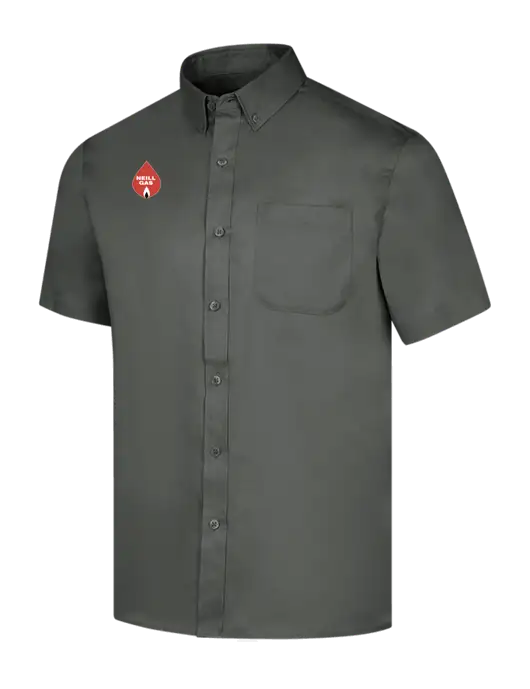 Short Sleeve Dark Grey Superpro React Twill Shirt w/Neill Gas Logo
