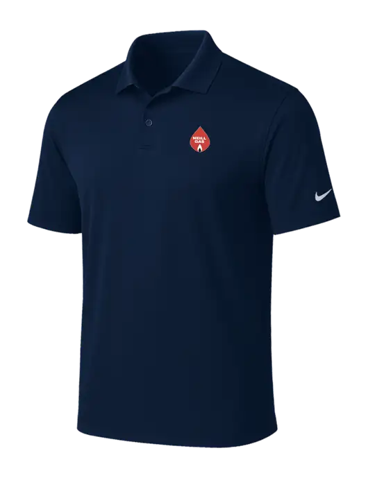 NIKE Navy Victory Solid Polo w/Neill Gas Logo
