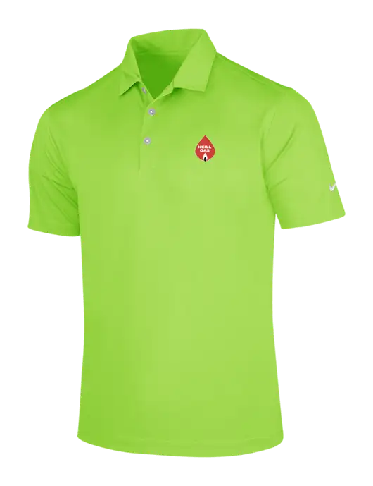 NIKE Light Kelly Green Dri-Fit Vertical Mesh Polo w/Neill Gas Logo
