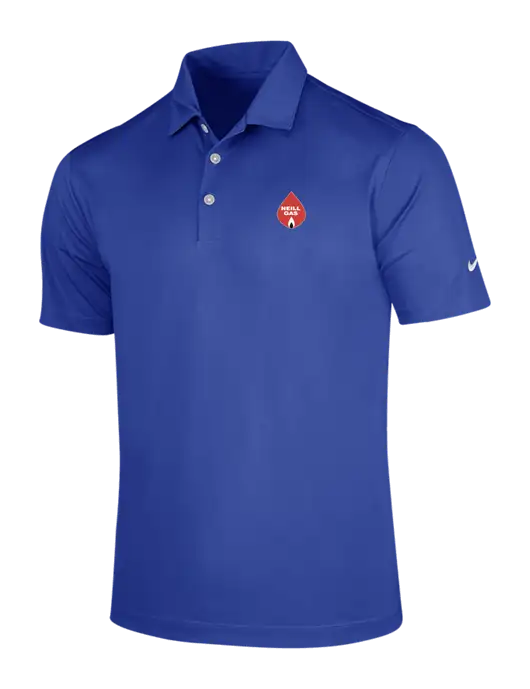 NIKE Dark Royal Dri-Fit Vertical Mesh Polo w/Neill Gas Logo