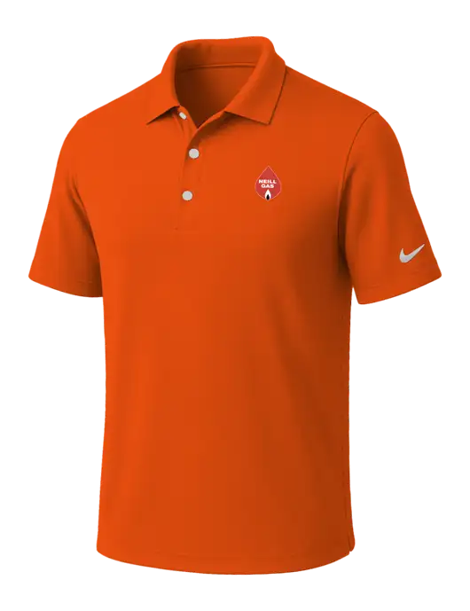NIKE Orange Dri-Fit Micro Pique Polo w/Neill Gas Logo