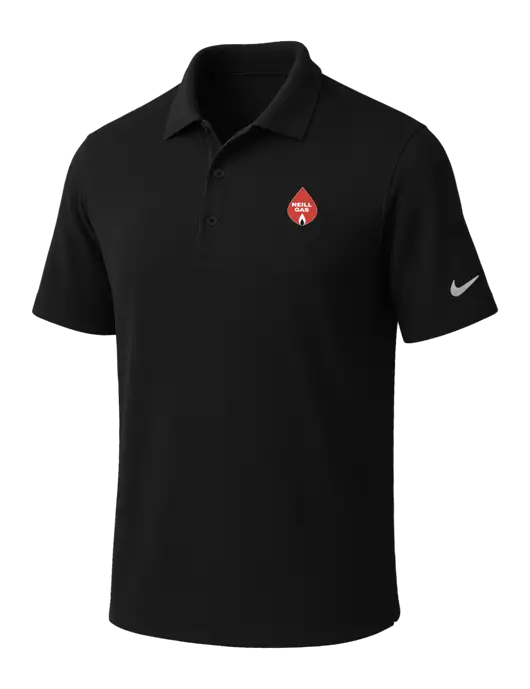 NIKE Black Dri-Fit Micro Pique Polo w/Neill Gas Logo