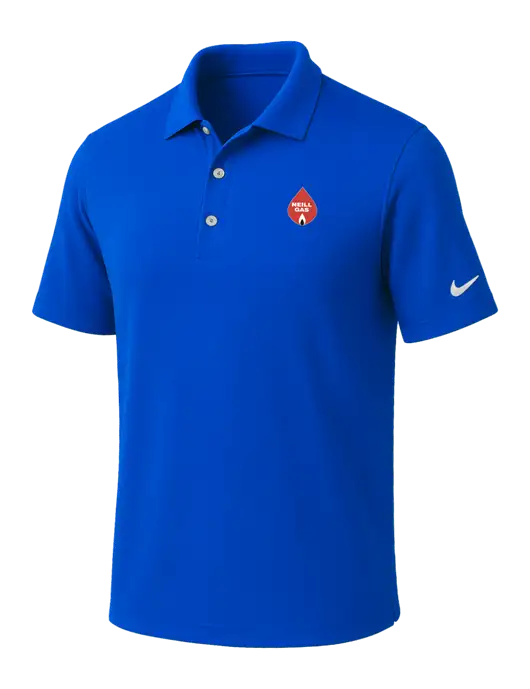 NIKE Royal Dri-Fit Micro Pique Polo w/Neill Gas Logo
