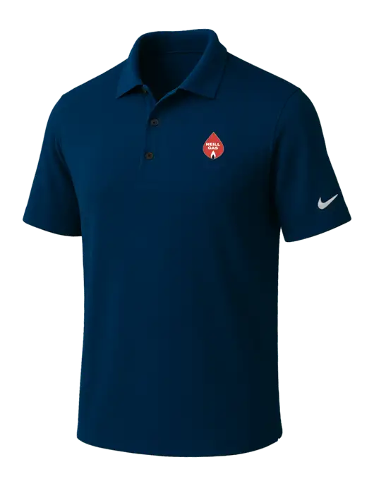 NIKE Navy Dri-Fit Micro Pique Polo w/Neill Gas Logo
