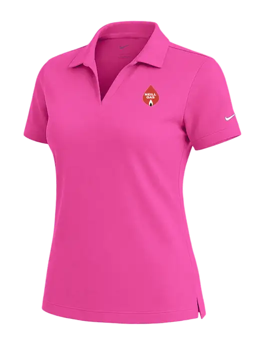 NIKE Fuchsia Womens Dri-Fit Micro Pique Polo w/Neill Gas Logo