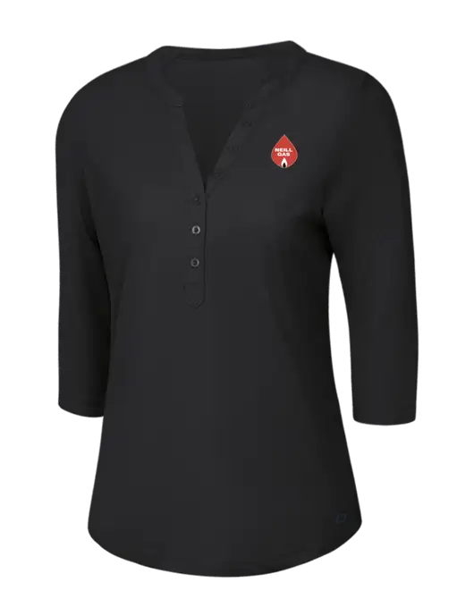 OGIO Blacktop Jewel Henley w/Neill Gas Logo