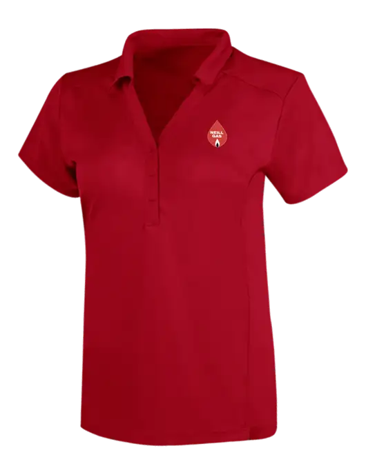 OGIO Red Womens Framework Polo w/Neill Gas Logo