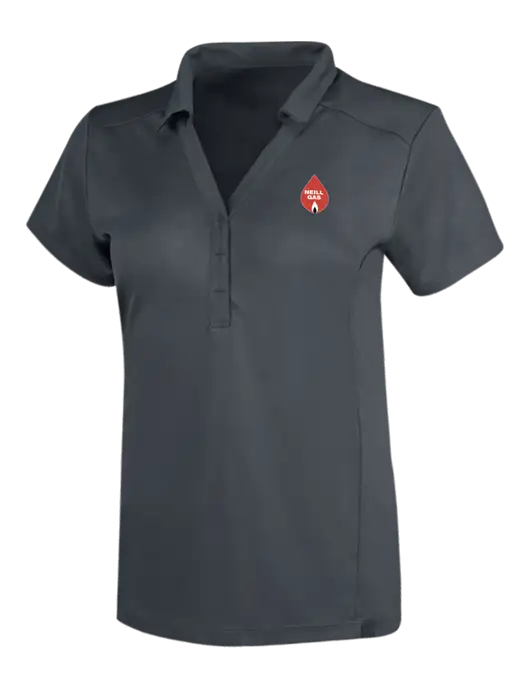OGIO Dark Grey Womens Framework Polo w/Neill Gas Logo