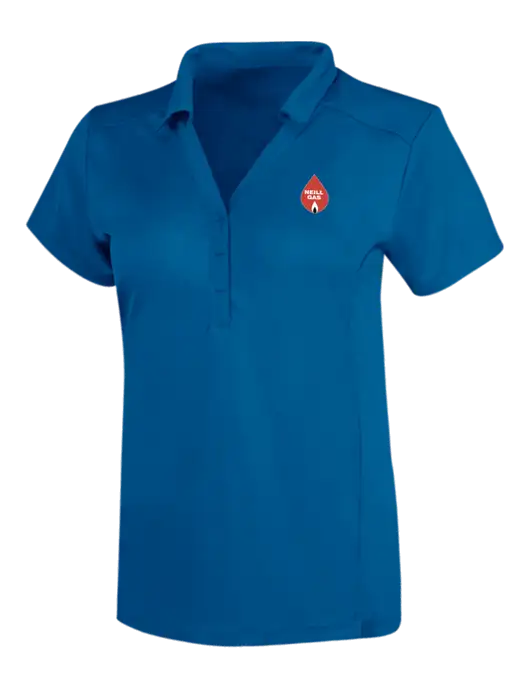 OGIO Royal Blue Womens Framework Polo w/Neill Gas Logo
