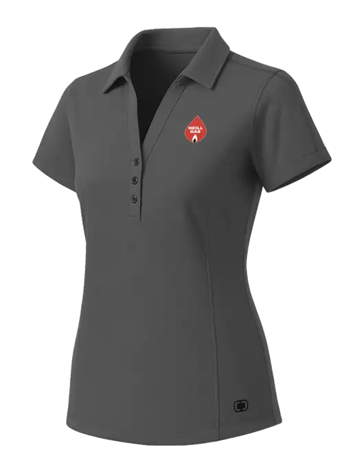 OGIO Womens Medium Grey ONYX Polo w/Neill Gas Logo