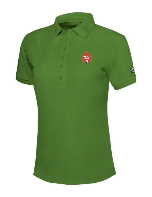 OGIO Womens Dark Kelly Green Jewel Polo w/Neill Gas Logo