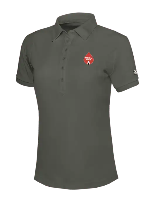 OGIO Womens Medium Grey Jewel Polo w/Neill Gas Logo