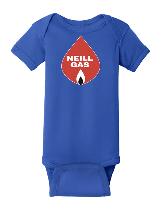 Rabbit Skins Royal Infant Short Sleeve Baby Rib Bodysuit w/Neill Gas Logo