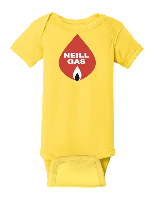 Rabbit Skins Yellow Infant Short Sleeve Baby Rib Bodysuit w/Neill Gas Logo