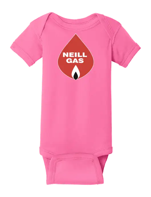 Rabbit Skins Hot Pink Infant Short Sleeve Baby Rib Bodysuit w/Neill Gas Logo