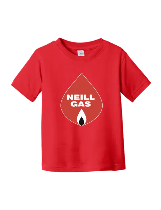 Rabbit Skins Red Toddler Fine Jersey Tee w/Neill Gas Logo