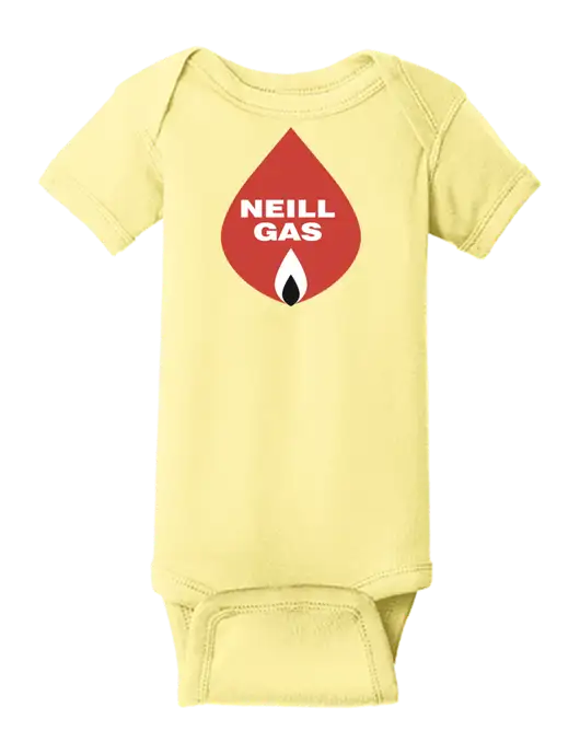 Rabbit Skins Banana Infant Short Sleeve Baby Rib Bodysuit w/Neill Gas Logo