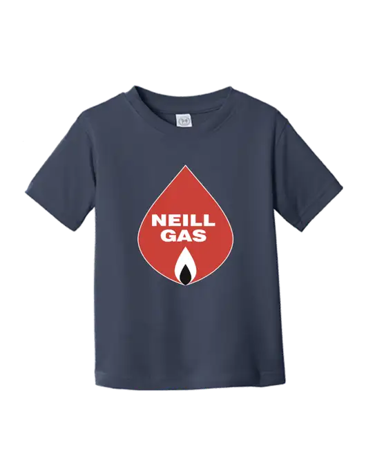 Rabbit Skins Navy Toddler Fine Jersey Tee w/Neill Gas Logo