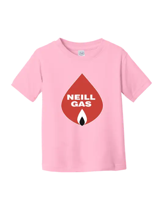 Rabbit Skins Pink Toddler Fine Jersey Tee w/Neill Gas Logo