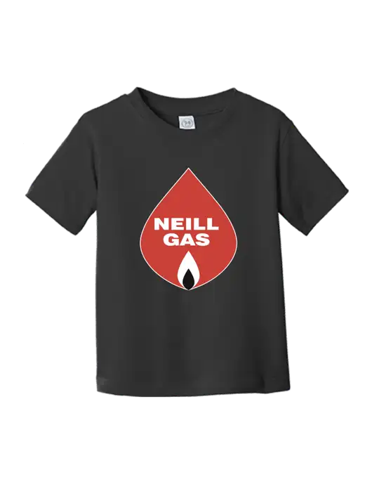 Rabbit Skins Black Toddler Fine Jersey Tee w/Neill Gas Logo