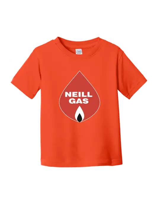 Rabbit Skins Orange Toddler Fine Jersey Tee w/Neill Gas Logo