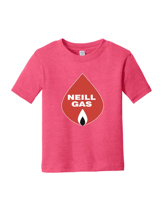 Rabbit Skins Vintage Hot Pink Toddler Fine Jersey Tee w/Neill Gas Logo