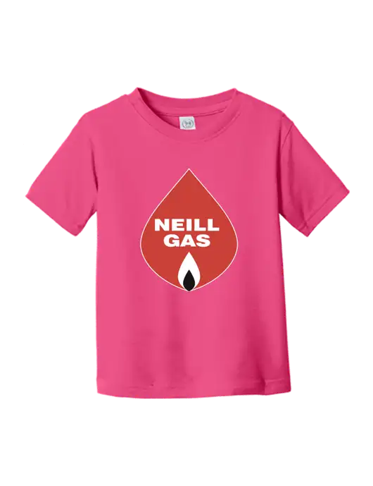 Rabbit Skins Hot Pink Toddler Fine Jersey Tee w/Neill Gas Logo