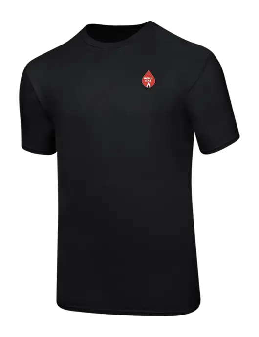 Ring Spun Jet Black 4.5 oz T-Shirt w/Neill Gas Logo