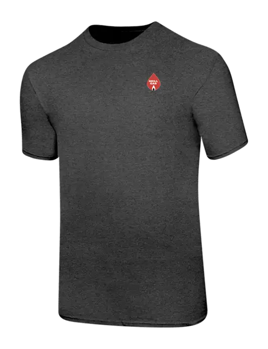 Ring Spun Dark Heather Grey 4.5 oz T-Shirt w/Neill Gas Logo